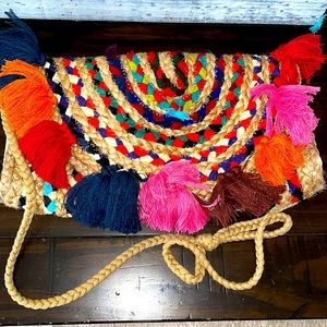 Handmade Clutch bag with strap